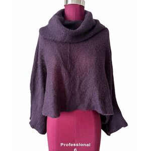 Wooden Ships Wool Mohair Knit Sweater size S/M Purple